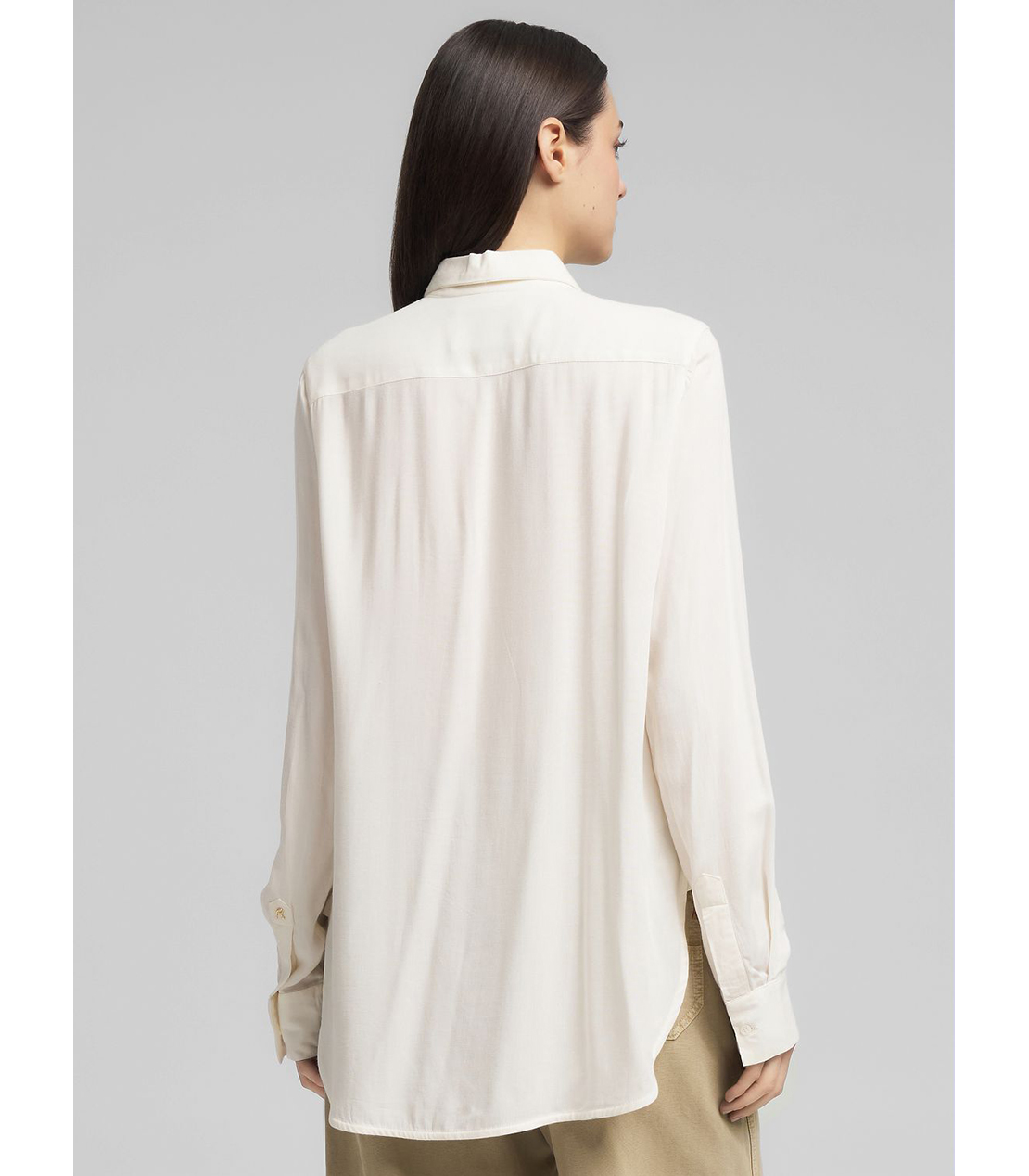 ストレートフィットロングシャツ 詳細画像 オフホワイト 3